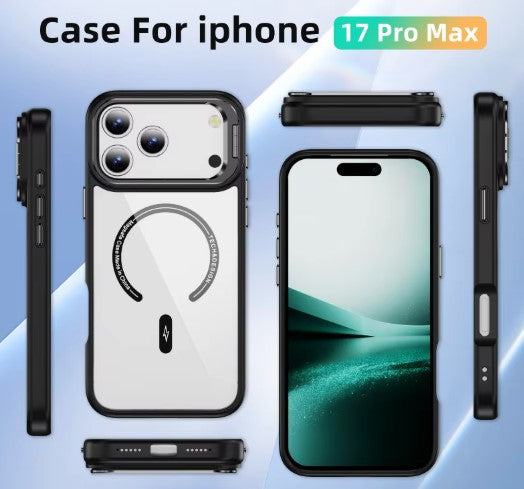 Backheal Luxury Magnetic Case for iPhone 17 16 15 14 Pro Max - Full Body Electroplated Soft TPU - Military-Grade Shockproof & Slim Wireless Charging Cover