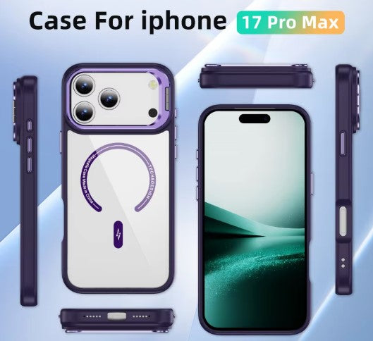 Backheal Luxury Magnetic Case for iPhone 17 16 15 14 Pro Max - Full Body Electroplated Soft TPU - Military-Grade Shockproof & Slim Wireless Charging Cover