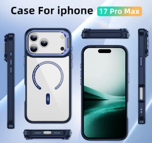 Backheal Luxury Magnetic Case for iPhone 17 16 15 14 Pro Max - Full Body Electroplated Soft TPU - Military-Grade Shockproof & Slim Wireless Charging Cover