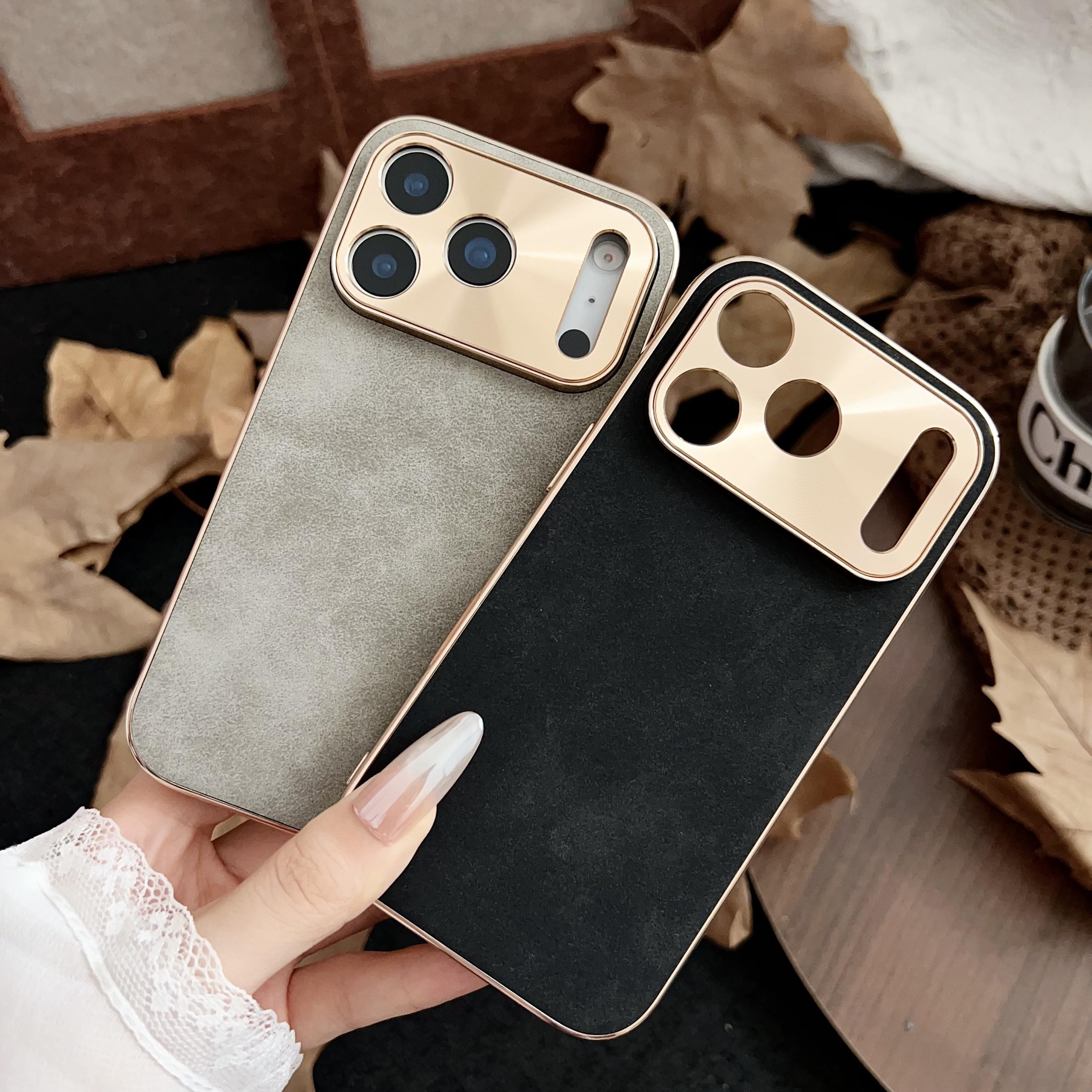 Backheal Luxury Sheepskin Leather Case for iPhone 17 16 15 14 13 12 11 Pro Max - Classic Business Style - Soft PU Leather Slim Protective Cover