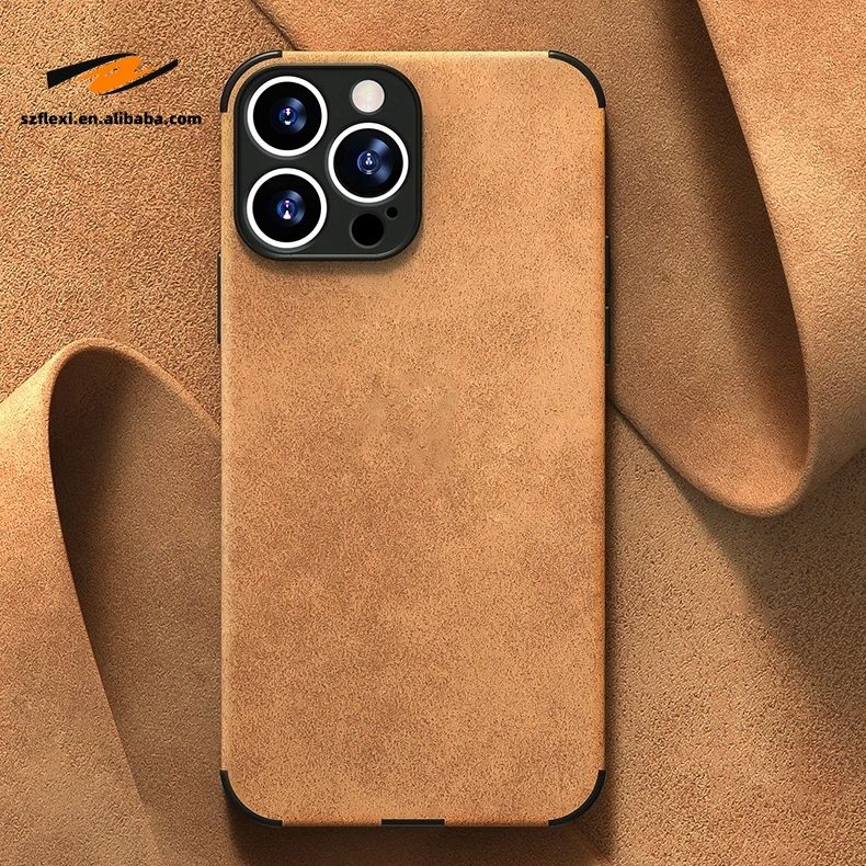 Backheal Luxury Sheepskin Texture Leather Case for iPhone 17 16 15 14 13 12 11 Pro Max - Classic Solid Color Soft TPU - Premium Slim Protective Cover