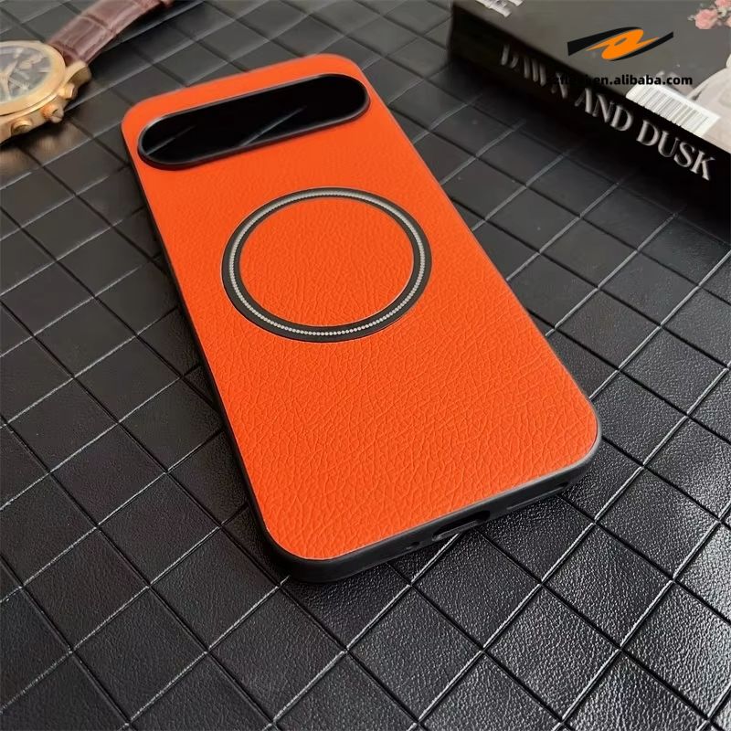 Backheal Premium Matte PU Leather & Canvas Case for Google Pixel 10 Pro XL, 9, 8, 7, 6 Series - Magnetic Wireless Charging Cover - Luxury Fabric Texture Slim Case