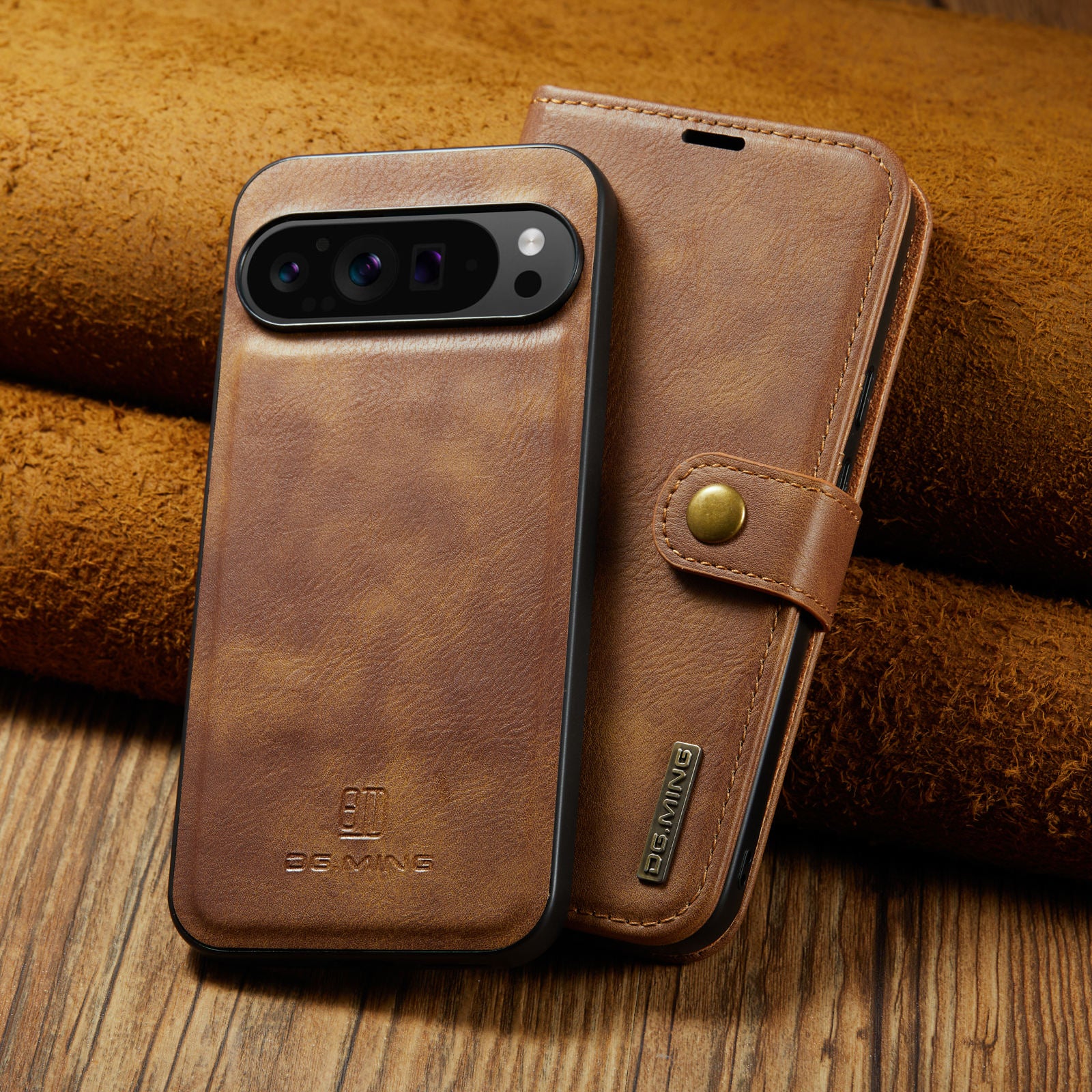 Backheal Premium Leather Wallet Flip Case for Google Pixel 10 Pro XL, 9A, 8, 7, 6 - Magnetic Closure & Kickstand - Slim Card Holder Protective Cover