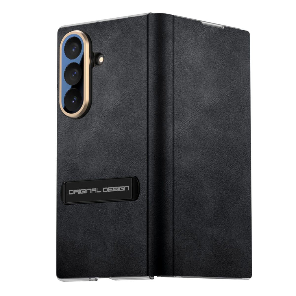 Backheal Ultra-Slim Magnetic Leather Case for Samsung Galaxy Z Fold 7 - Luxury Flip Cover with Built-in Screen Protector & Kickstand - Full Body Protection